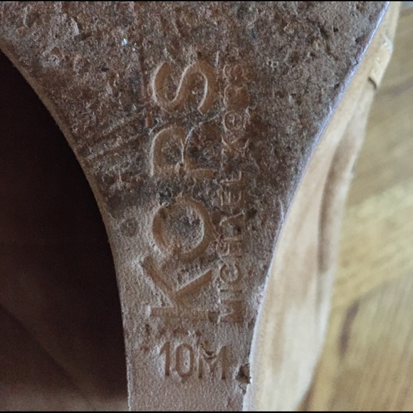 Michael Kors suede platform heeled booties size 10 - Picture 7 of 10